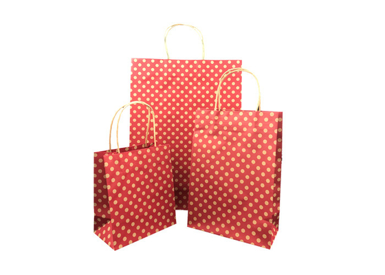 Good price 포장하는/소형 크리스마스 선물 빨간 두꺼운 호화스러운 크리스마스는 반점 인쇄를 자루에 넣습니다 온라인으로