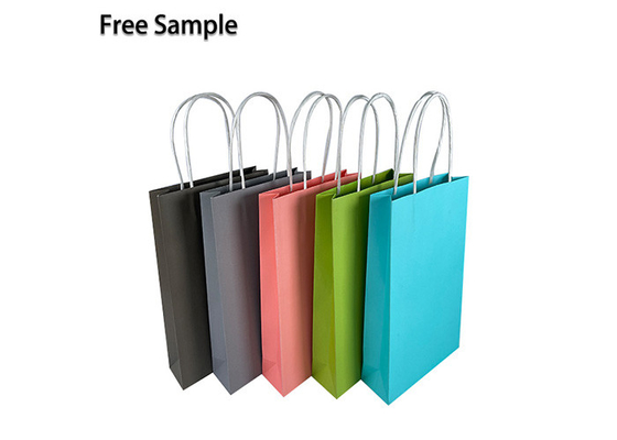 Good price 핸들과 지탱할 수 있는 C2S CMYK 350g 현재 포장 봉지 온라인으로