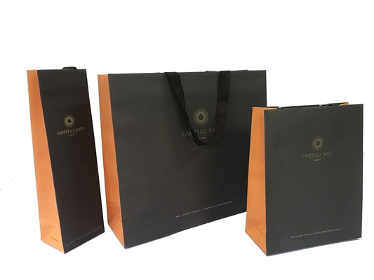 Good price 검정은 수공 장 종이 봉지 주문을 받아서 만들어진 로고 인쇄를 개인화했습니다 온라인으로