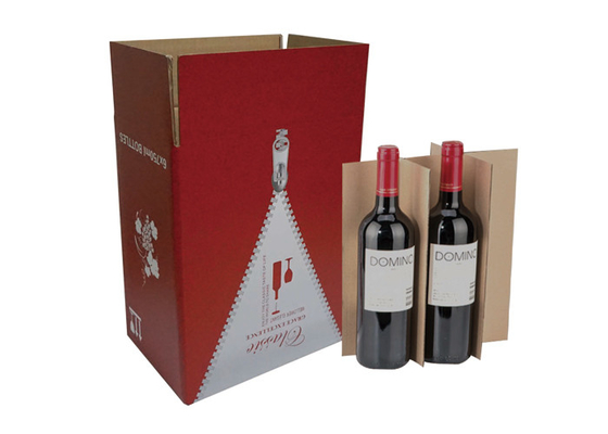 Good price 파란 유지할 수 있는 물결 모양 포도주 선물 상자 매트 박판 OEM 서비스 온라인으로