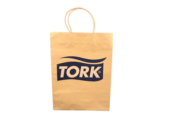 Good price 생태 자연적인 서류상 포장/소형 갈색 포장지 선물은 손잡이로 자루에 넣습니다 온라인으로